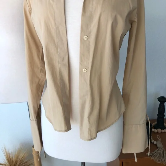 REVOLT SOCIETY | tan vintage vivienne tyler button down - Picture 6 of 8